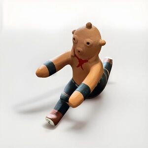 Rare Vintage Hopi Mud head Tumbling Doll Figurine By Tony Dallas Signed